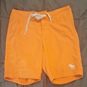 Abercrombie & Fitch Bright Orange Swim Trunks